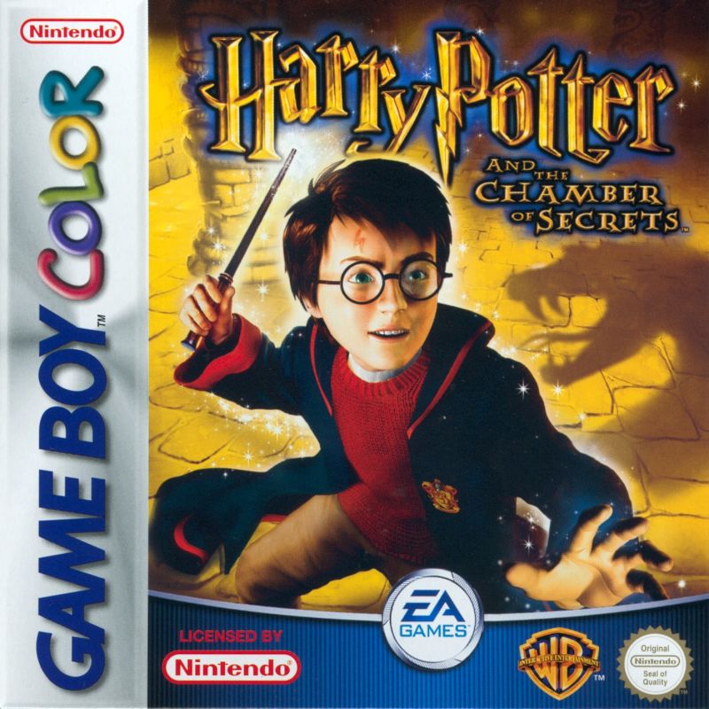 Harry Potter Chamber of Secrets box art for GameBoy Color